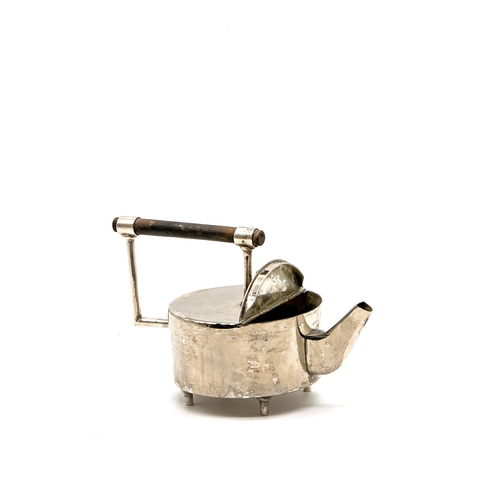 13 - Christopher Dresser Style Silver Plate Kettle