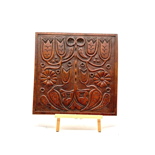 27 - Folk or ecclesiastical style decorative panel circa 1930's. 