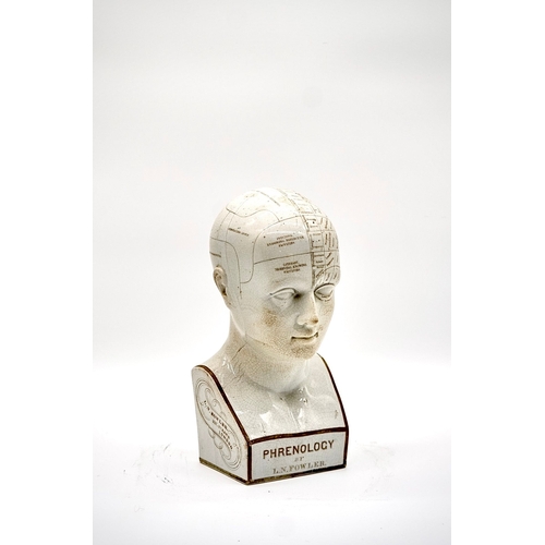 61 - An Original Phrenology Porcelain - Porcelain Figure - Medicine Statue - Phrenology Figure - Vintage ... 