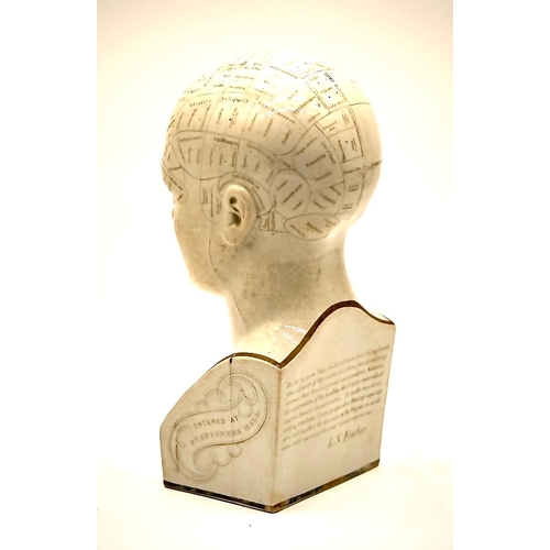 61 - An Original Phrenology Porcelain - Porcelain Figure - Medicine Statue - Phrenology Figure - Vintage ... 