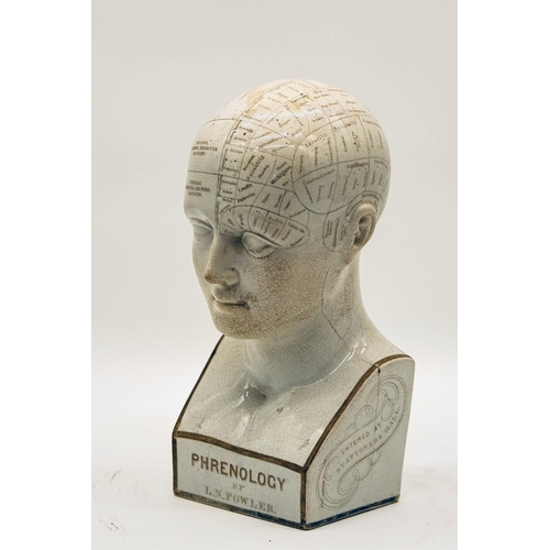 61 - An Original Phrenology Porcelain - Porcelain Figure - Medicine Statue - Phrenology Figure - Vintage ... 