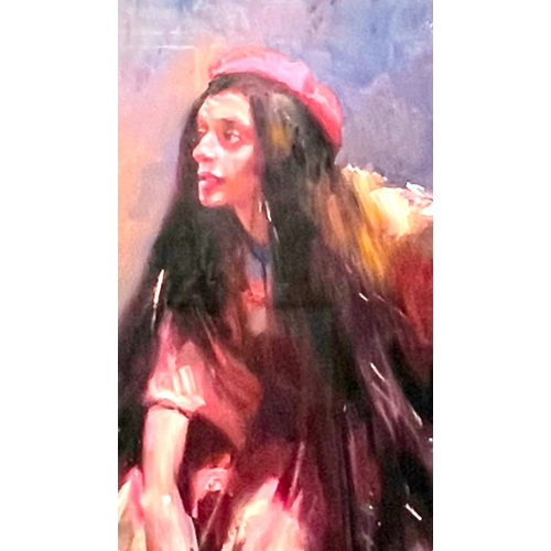 71 - Portrait By Robert Lenkiewicz Antonia Sat In The Studio Size 85cm by 70cm Circa 1995 Oil On Canvas O... 