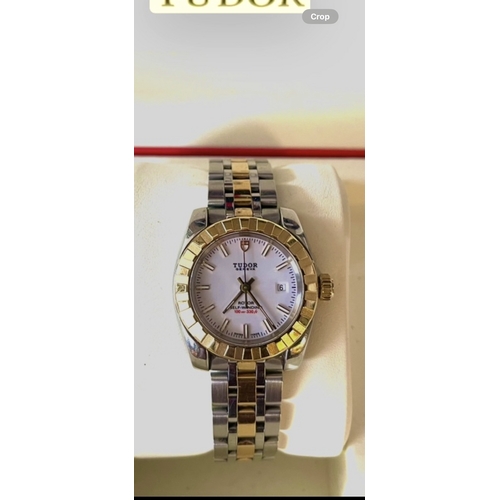 157 - Rolex Tudor Gold and Steel Ladies Watch (manual)Full Box and PapersAutomatic MovementWith Extra link... 