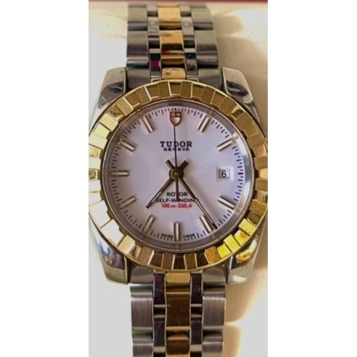 157 - Rolex Tudor Gold and Steel Ladies Watch (manual)Full Box and PapersAutomatic MovementWith Extra link... 