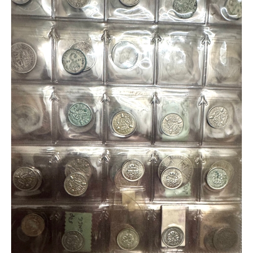 161 - Folder Of Silver Coinage with Maundy Sets from approx 1946Also Single Victoria Crown 1887FOR FULL LI... 