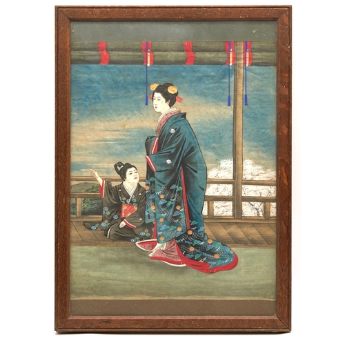 25 - A beautiful Pair Of Japanese 20th Cent Silk Screen Prints 