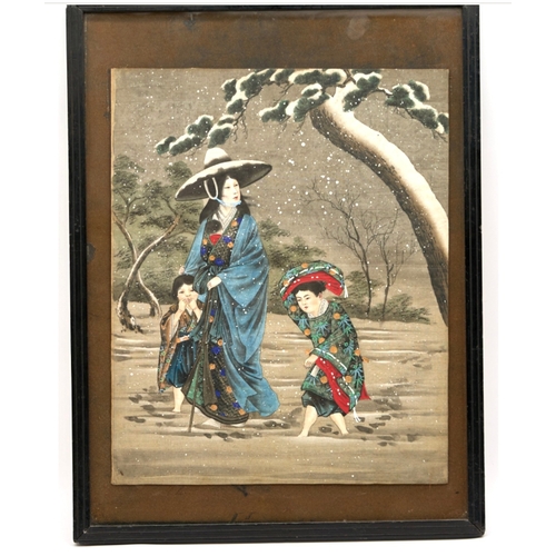 25 - A beautiful Pair Of Japanese 20th Cent Silk Screen Prints 