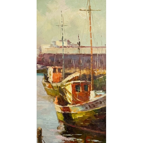 11 - The Harbour Oils On Canvas Unknown Circa 1920-1950 Framed Size 76cm by 54cm