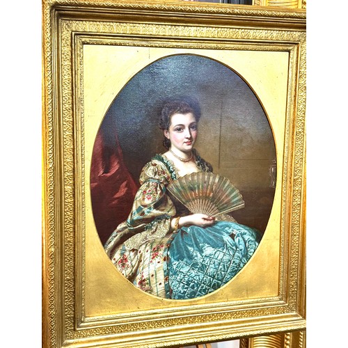 17 - TITLE:Portrait of a lady ARTIST: William Hay 1852- 1881 SIZE: 53.5cm x 43cm FRAME: Fine gilt frame w... 