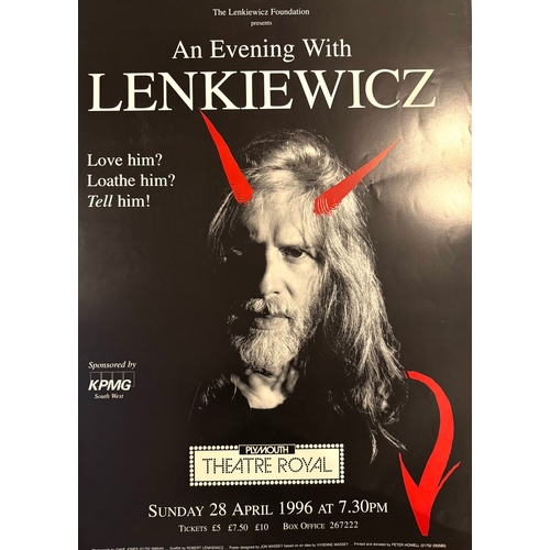 48 - Signed Robert Lenkiewicz Poster Rare THEATRE ROYAL TALK An Evening With The Devil