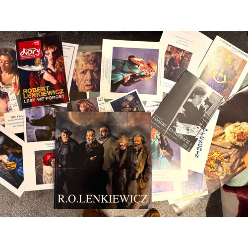 50 - Robert Lenkiewicz Large Selection Of Paraphernalia Leaflets Cards Book Limited Edition Signed