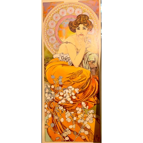 8 - Hand painted renditions of The Precious Stones Series, 1900” by Alphonse Maria Mucha.On CanvasThis o... 