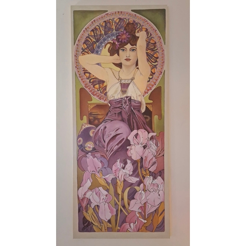 8 - Hand painted renditions of The Precious Stones Series, 1900” by Alphonse Maria Mucha.On CanvasThis o... 