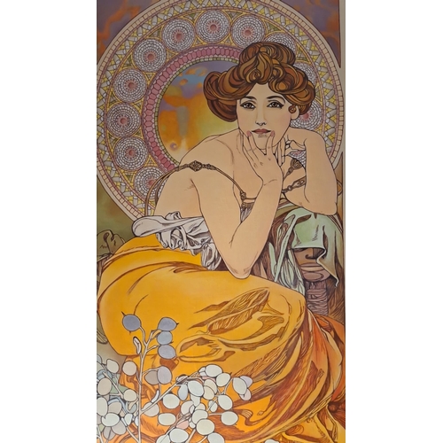 8 - Hand painted renditions of The Precious Stones Series, 1900” by Alphonse Maria Mucha.On CanvasThis o... 