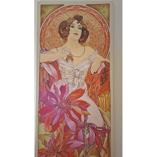 8 - Hand painted renditions of The Precious Stones Series, 1900” by Alphonse Maria Mucha.On CanvasThis o... 