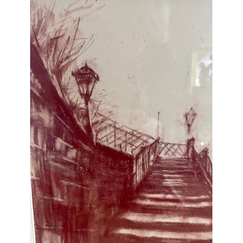 9 - The Red Bridge (Manchester United) By Harold Reily Charcoal Drawing Size 90cm By 73cmA beautiful art... 