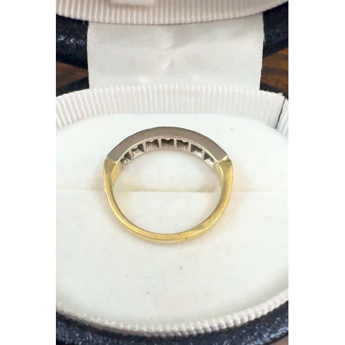 158 - Eternity Ring Yellow and white gold 18ct bright diamonds