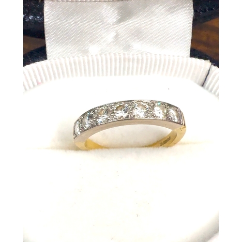 158 - Eternity Ring Yellow and white gold 18ct bright diamonds