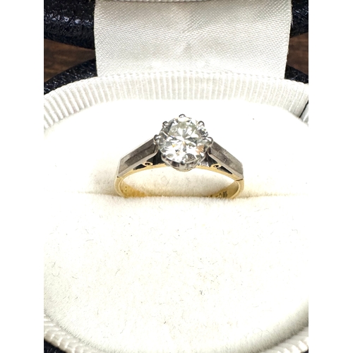 159 - Solitaire Diamond 18ct Gold platinum SettingApprox 0.8ct