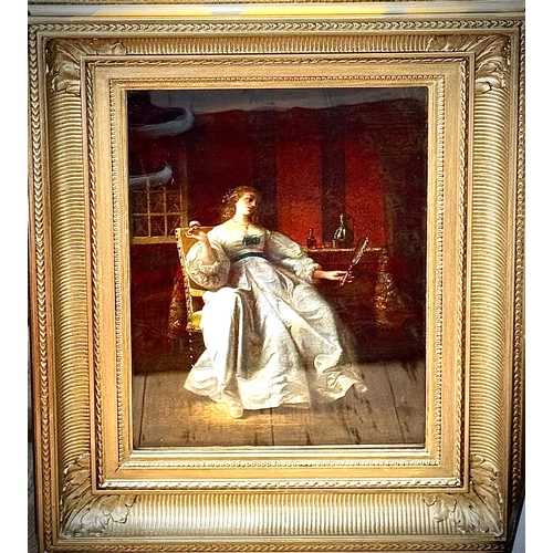 20 - Two Stunning Paintings Of Romantic Historical Scenes Oil Paintings Follower Of P. Delaroche.The Dual... 