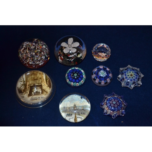 84 - 9 VARIOUS SMALL PAPERWEIGHTS