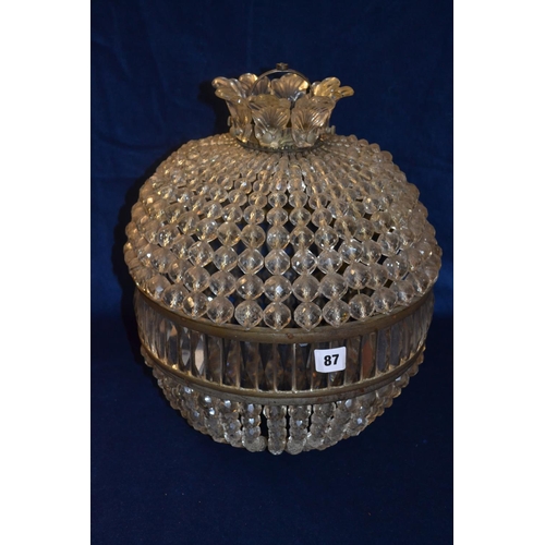 87 - EARLY 20TH CENTURY ROMEO CRYSTAL CHANDELIER
