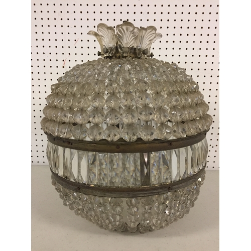 87 - EARLY 20TH CENTURY ROMEO CRYSTAL CHANDELIER