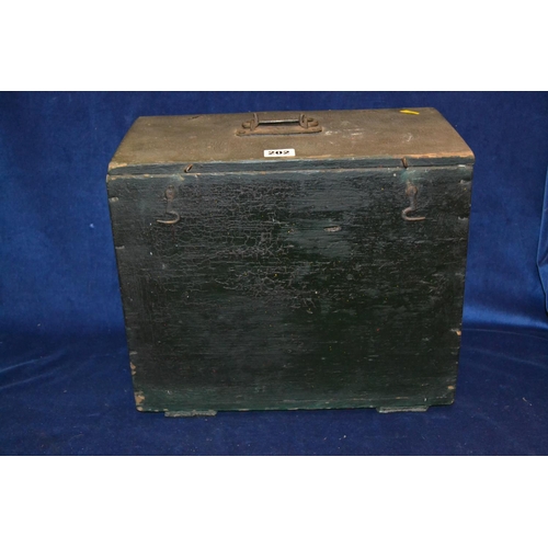 202 - OLD PAINTED PINE BOX