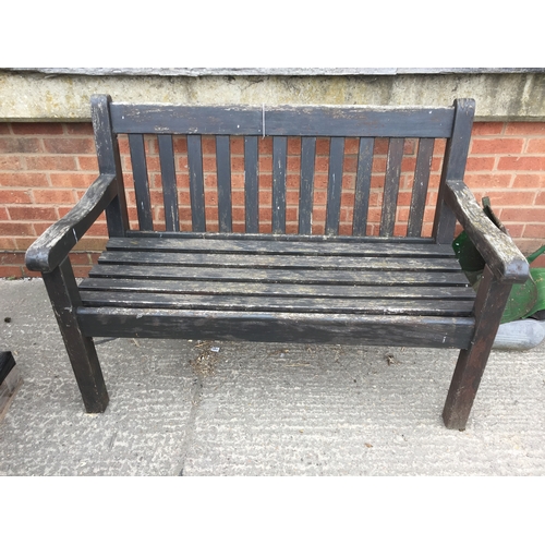 704 - SLATTED WOODEN GARDEN BENCH