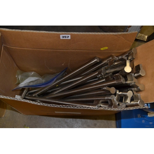 357 - QUANTITY OF STAINLESS STEEL DOOR HANDLES