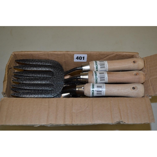 401 - 12 GARDEN HAND FORKS