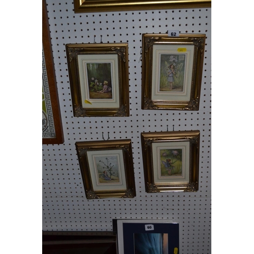 62 - FOUR FAIRY PRINTS AFTER C. BARKER IN GILT FRAMES