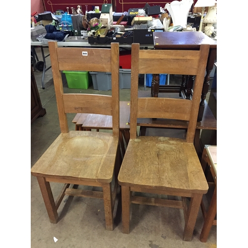 644 - PAIR OF OAK KITCHEN CHAIRS