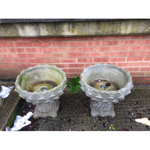 659 - PAIR OF SHELL URNS