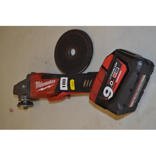 100 - MILWAUKEE M18 CORDLESS DISC CUTTER 4932 4512 45