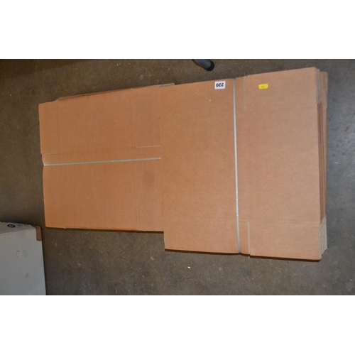 220 - 2 PACKS OF CARDBOARD BOXES