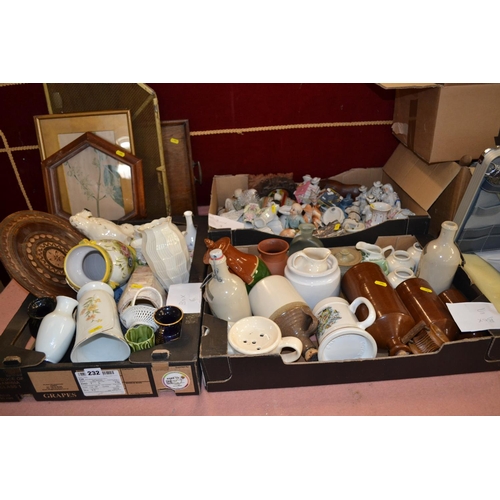 232 - 3 BOXES OF CHINA AND GLASSWARE