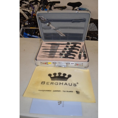 234 - BERGHAUS KNIFE SET IN CASE (BRAND NEW)