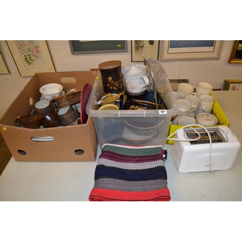 67 - QUANTITY OF KITCHEN CROCKERY, ETC