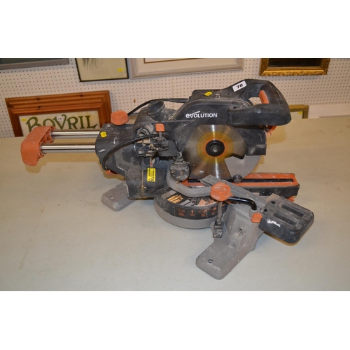 70 - EVOLUTION ELECTRIC MITRE SLIDING SAW R2105MSL1723