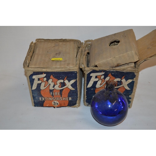 2 FIREX GLASS FIRE EXTINGUISHERS IN ORIGINAL BOXES