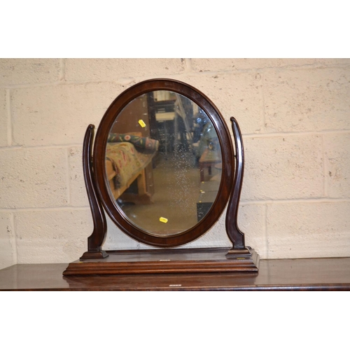 413 - 19TH CENTURY OVAL SWING TOILET MIRROR