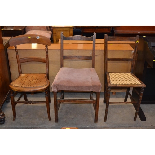 483 - 3 VARIOUS EDWARDIAN CHAIRS