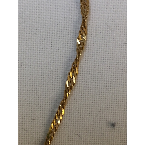 253 - 22CT GOLD (916) NECKLACE 48CM (3.6g)