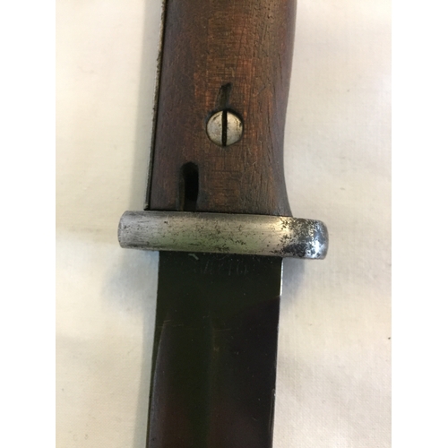 159 - GERMAN 98K HERDER BAYONET AND SCABBARD (OVERALL 38CM)