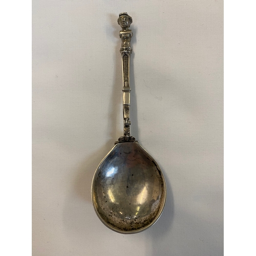 340 - RARE 17TH CENTURY STYLE DUTCH SILVER TRAVELLING COMBINATION FOLDING DINNER FORK AND SPOON NECESSAIRE... 