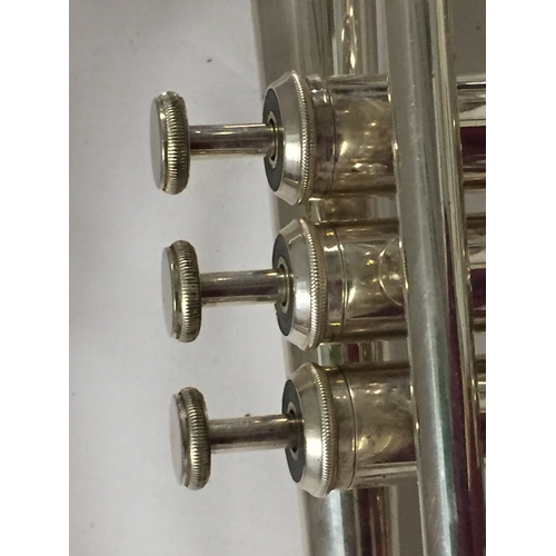 236 - BESSON SILVER PLATED CORNET IN CASE