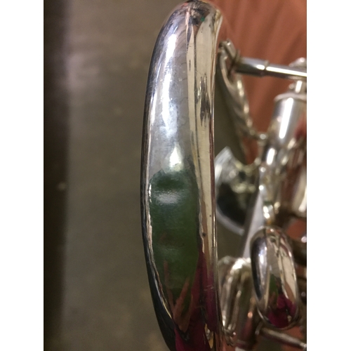 236 - BESSON SILVER PLATED CORNET IN CASE