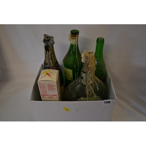 108 - QUANTITY OF OLD BOTTLE CANDLE HOLDERS INCLUDING LIMITED EDITION 125 YEAR BOTTLE OF COCA COLA