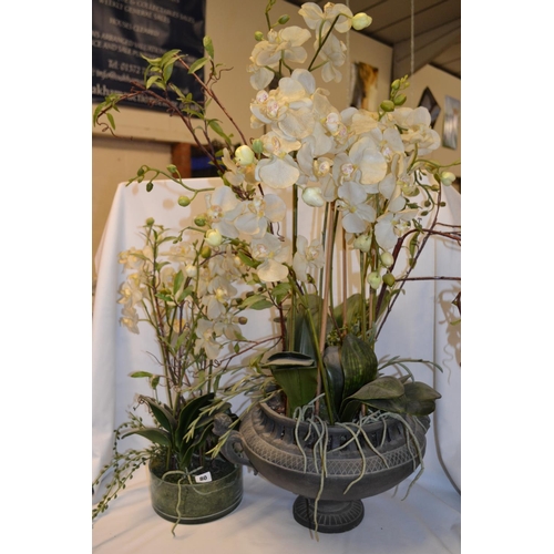 80 - TWO ARTIFICIAL ORCHIDS IN POTS